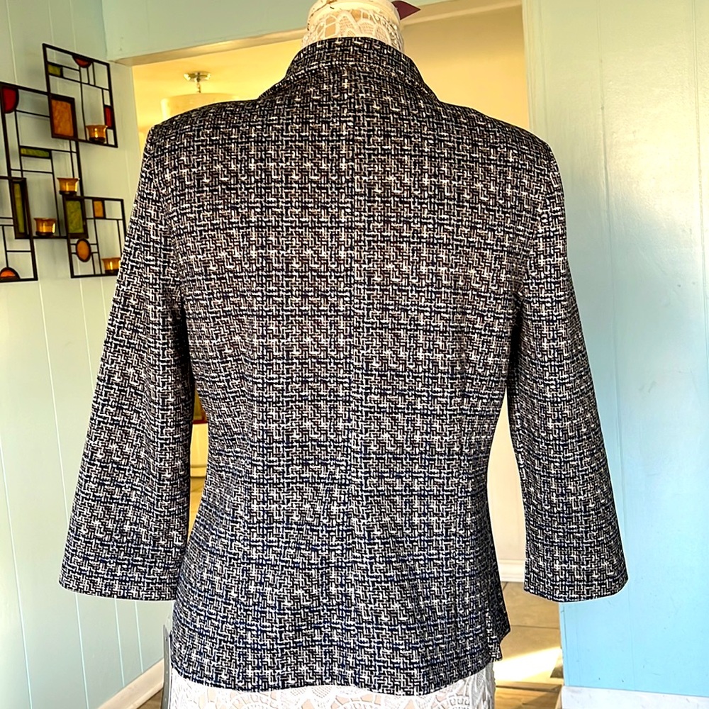 NWT NYCC stretchy tweed-like printed blazer jacker - Picture 3 of 7
